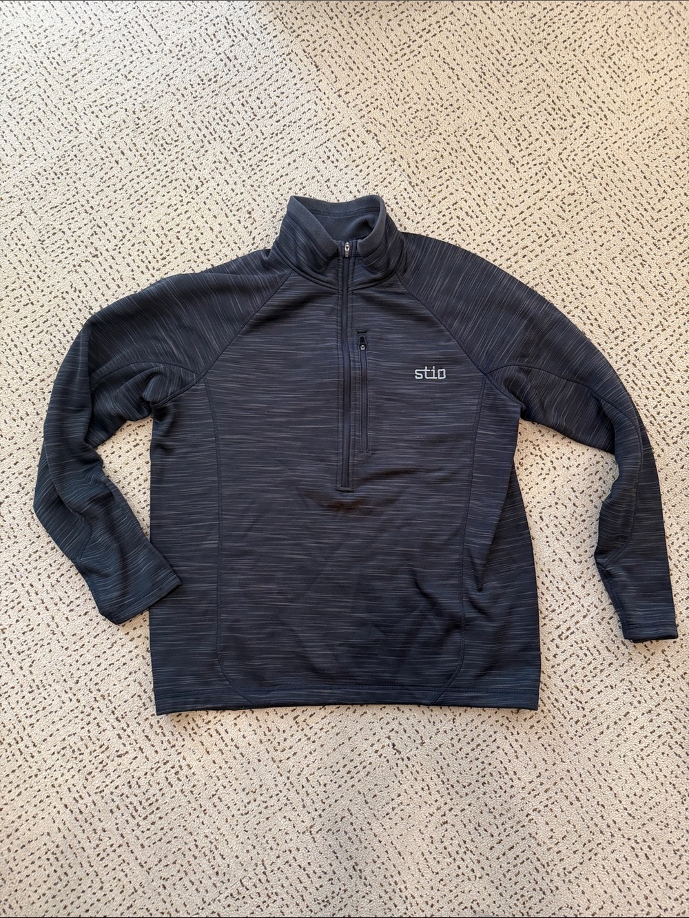 Stio Men’s Dark Heather Black Half-Zip Shirt Jacket